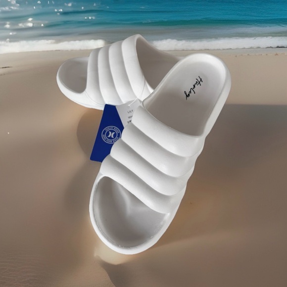 Hurley Lily Women's Size 9 Molded Slide Sandals. White. New with Tags - Picture 3 of 9